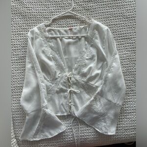 Free People Tie Lace Top